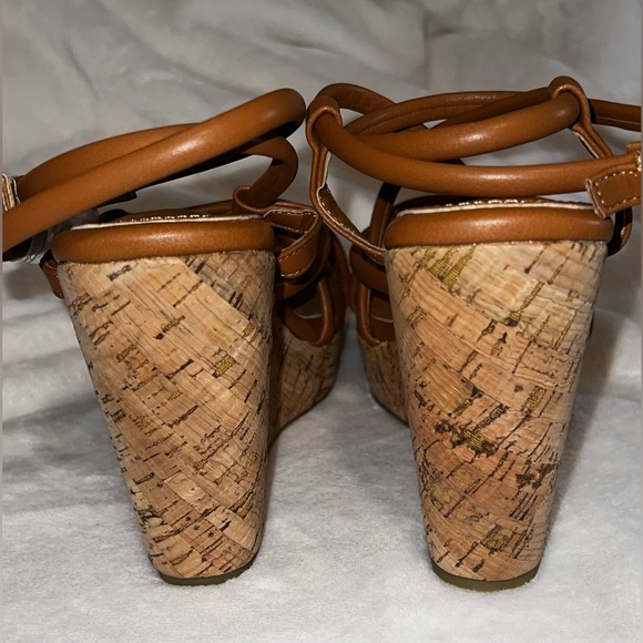 FINAL MARKDOWN Coutgo Womens Wedge Cork Platform Espadrilles, Brown, 6.5 NWT - Picture 7 of 12